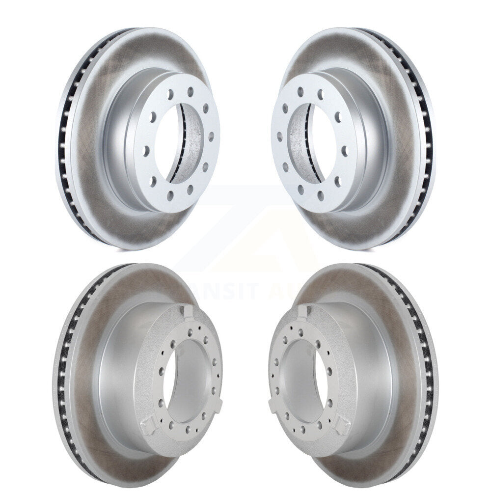 Coated Brake Rotors Front Rear Kit For Ford F-450 Super Duty F-550 International