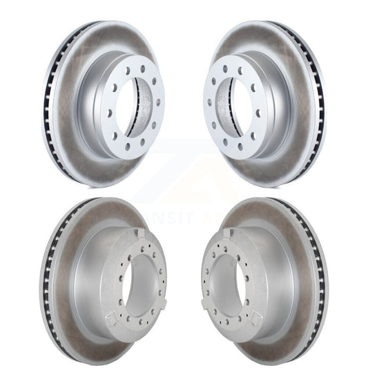 Coated Brake Rotors Front Rear Kit For Ford F-450 Super Duty F-550 International