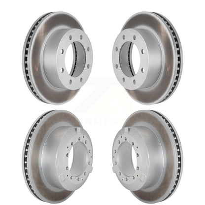 Coat Disc Brake Rotor Front Rear Kit For Ford F-450 Super Duty With 8 Lug Wheels