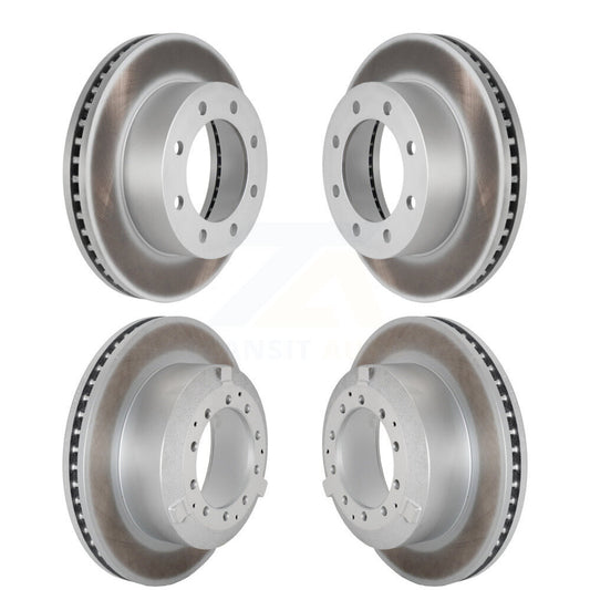 Coat Disc Brake Rotor Front Rear Kit For Ford F-450 Super Duty With 8 Lug Wheels