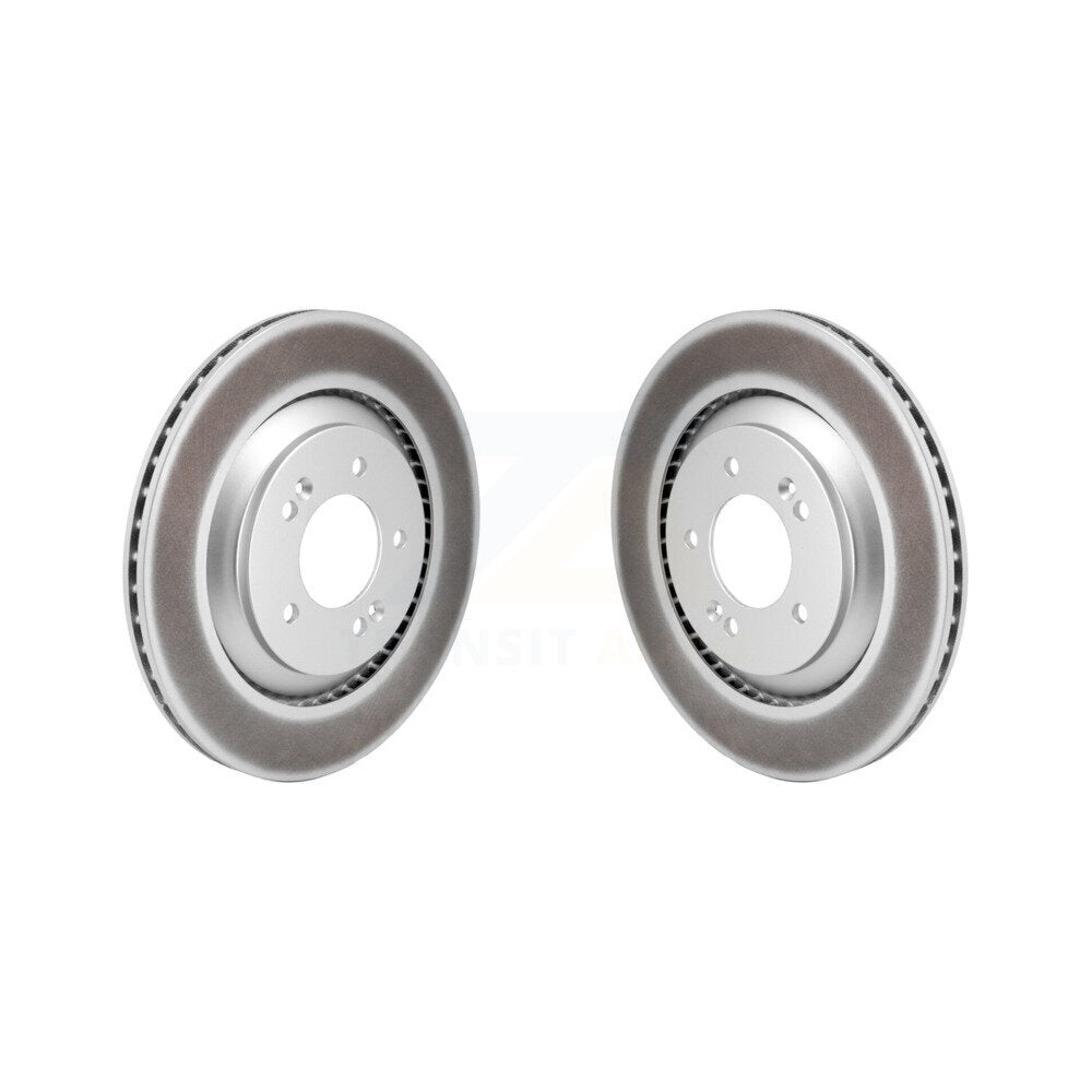 Coated Disc Brake Rotors Rear Pair For Hyundai Elantra N Veloster Kona