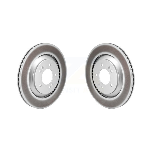Coated Disc Brake Rotors Rear Pair For Hyundai Elantra N Veloster Kona