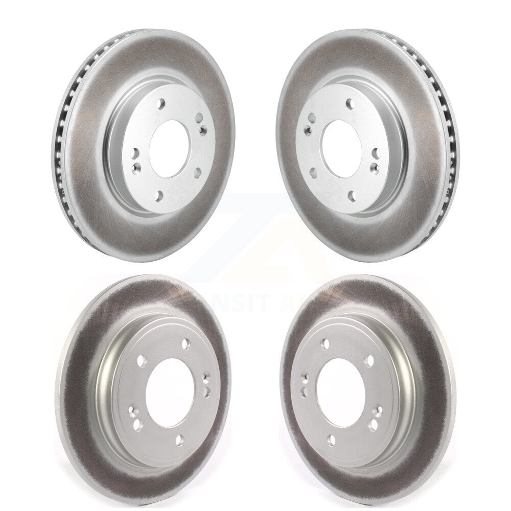 Coated Disc Brake Rotors Front Rear Kit For Hyundai Elantra