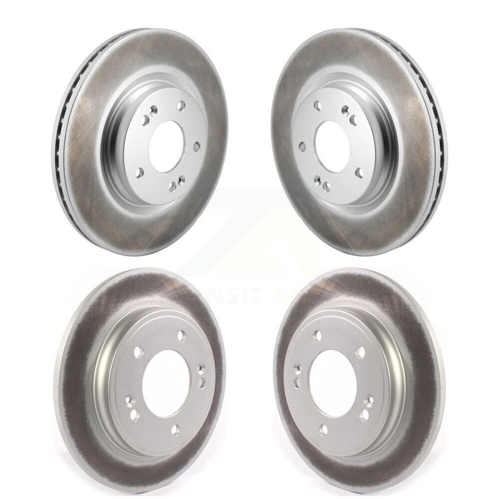 Coated Disc Brake Rotors Front Rear Kit For Hyundai Elantra