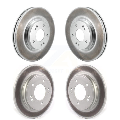 Coated Disc Brake Rotors Front Rear Kit For Hyundai Elantra