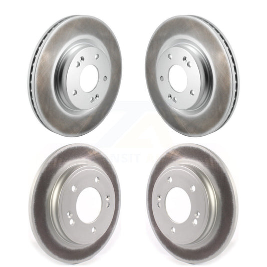 Coated Disc Brake Rotors Front Rear Kit For Hyundai Elantra
