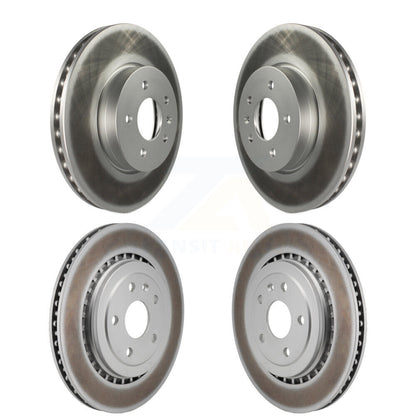 Coated Disc Brake Rotors Front Rear Kit For Cadillac ATS V