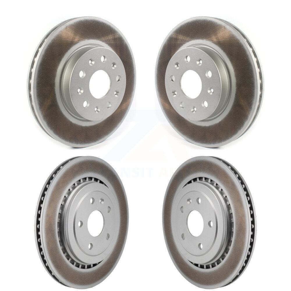Coated Disc Brake Rotors Front Rear Kit For 2016 Chevrolet Camaro SS with 3.6L