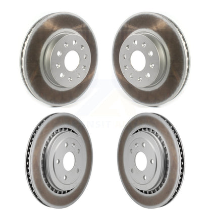 Coated Disc Brake Rotors Front Rear Kit For 2016 Chevrolet Camaro SS with 3.6L