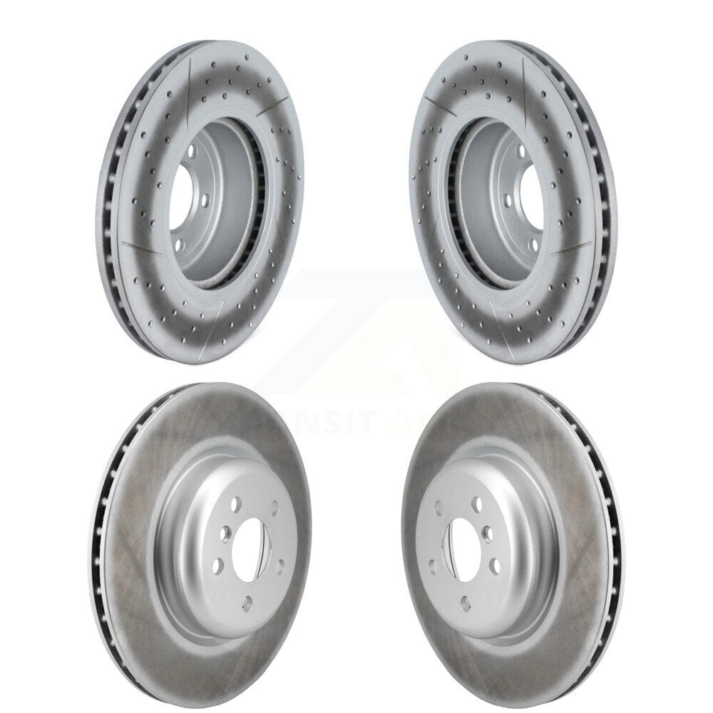 Coated Disc Brake Rotors Front Rear Kit For BMW 330i