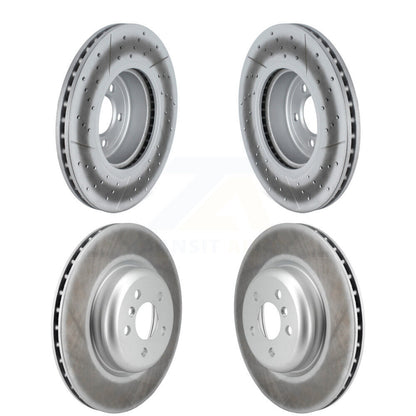 Coated Disc Brake Rotors Front Rear Kit For BMW 330i