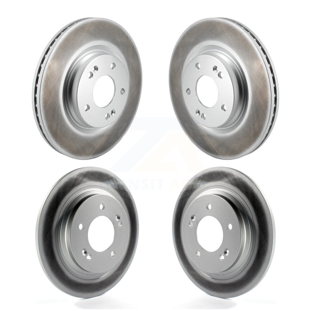 Coated Disc Brake Rotors Front Rear Kit For Hyundai Kona Sonata Kia Niro EV K5