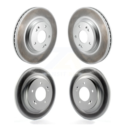 Coated Disc Brake Rotors Front Rear Kit For Hyundai Kona Sonata Kia Niro EV K5