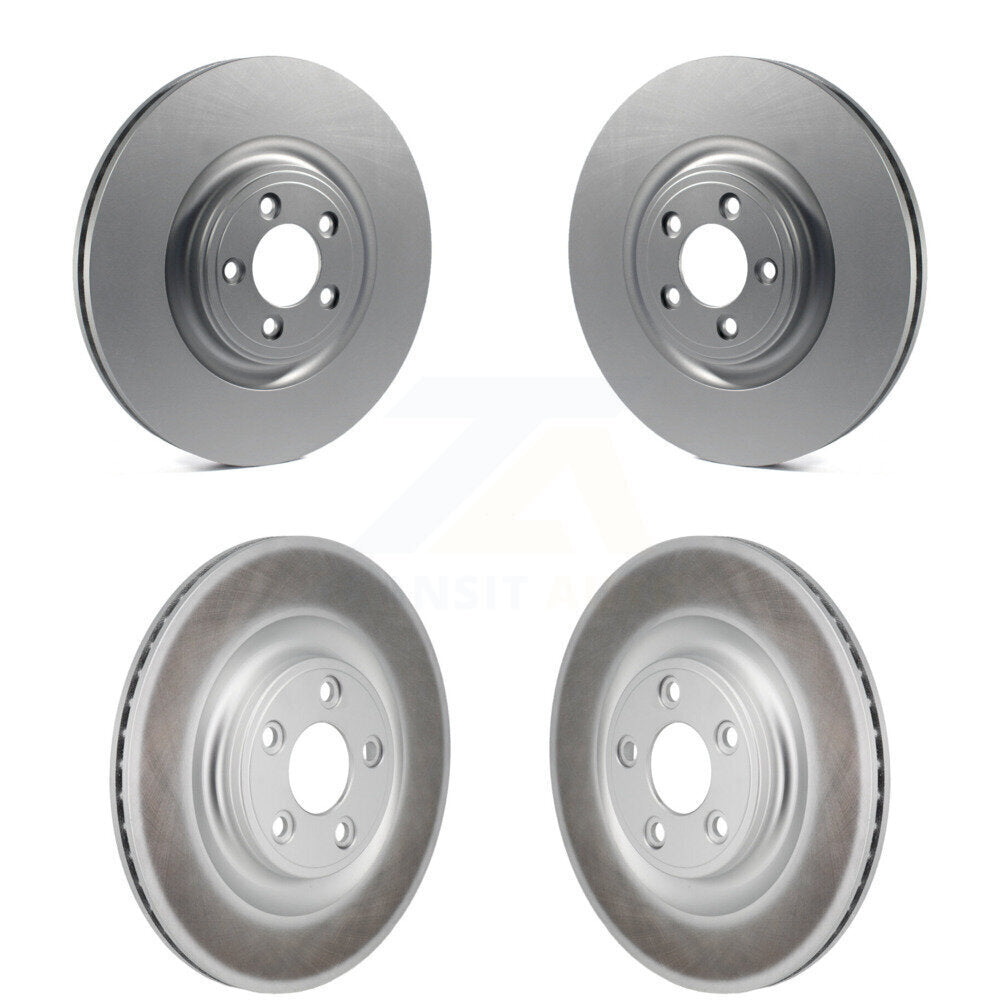 Coated Disc Brake Rotors Front Rear Kit For Jaguar XJ