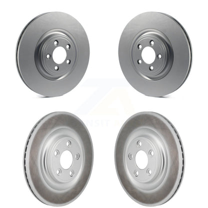 Coated Disc Brake Rotors Front Rear Kit For Jaguar XJ