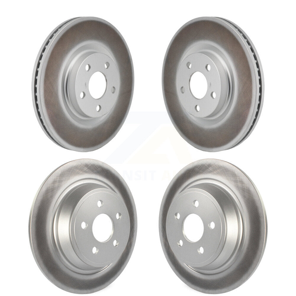 Coated Disc Brake Rotors Front Rear Kit For 2017-2020 Lincoln MKZ 2.0L
