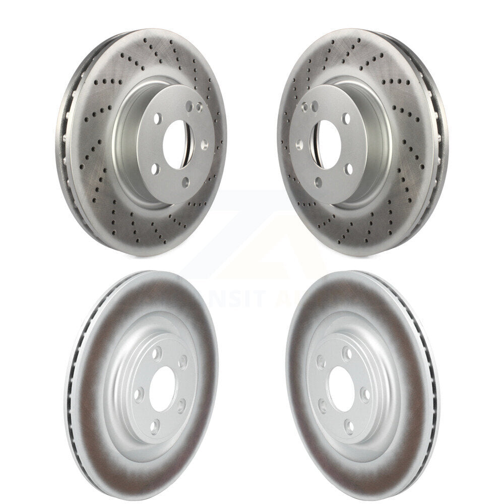 Coated Disc Brake Rotors Front Rear Kit For Mercedes-Benz E400