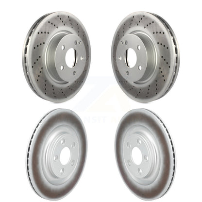 Coated Disc Brake Rotors Front Rear Kit For Mercedes-Benz E400