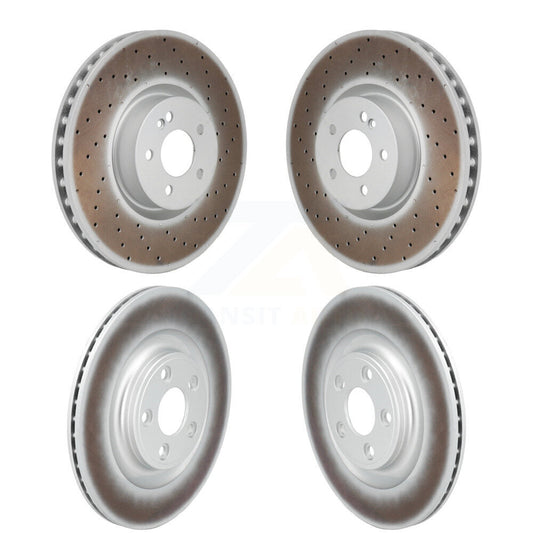 Coated Brake Rotor Front Rear Kit For Mercedes-Benz E450 E400 E53 AMG CLS450 E43