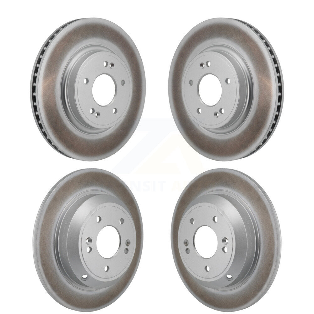 Coated Disc Brake Rotors Front Rear Kit For Genesis G70 Kia Stinger