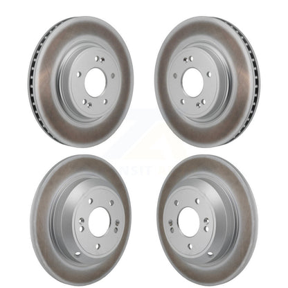 Coated Disc Brake Rotors Front Rear Kit For Genesis G70 Kia Stinger
