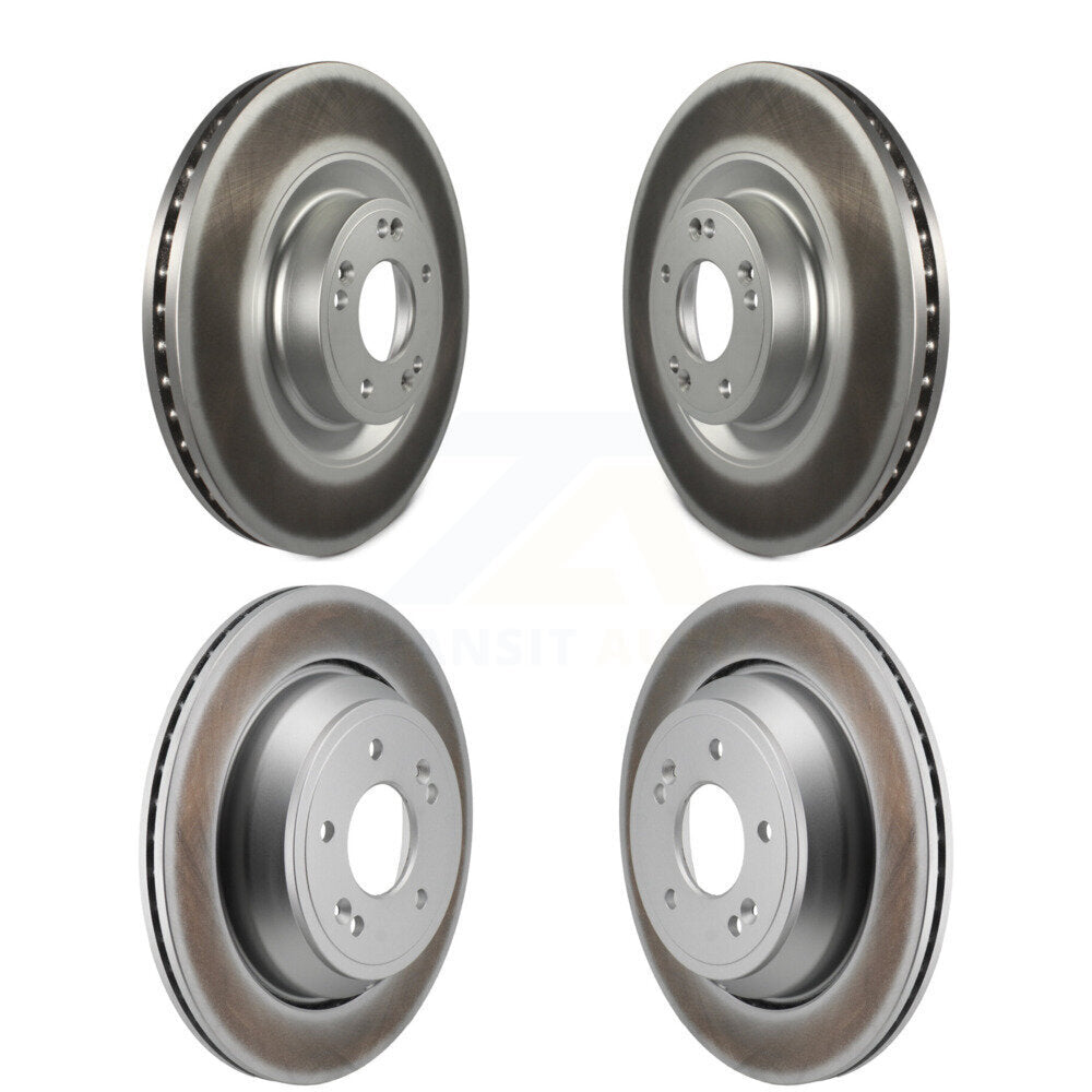 Coated Disc Brake Rotors Front Rear Kit For 2011 Hyundai Equus
