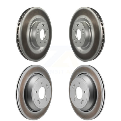 Coated Disc Brake Rotors Front Rear Kit For 2011 Hyundai Equus