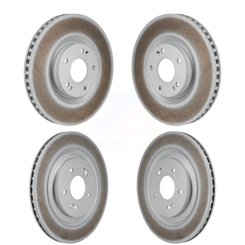 Coated Disc Brake Rotors Front Rear Kit For Hyundai Santa Fe Kia Sorento
