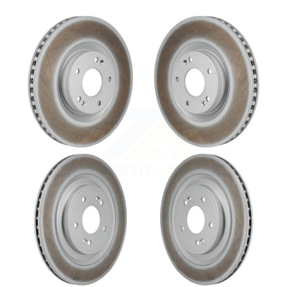 Coated Disc Brake Rotors Front Rear Kit For Hyundai Santa Fe Kia Sorento
