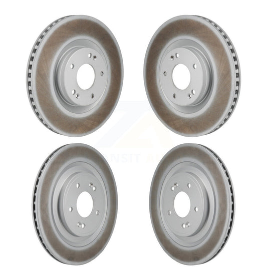 Coated Disc Brake Rotors Front Rear Kit For Hyundai Santa Fe Kia Sorento