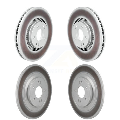Coated Disc Brake Rotors Front Rear Kit For 2022-2025 Kia Carnival