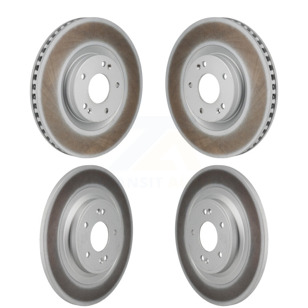 Coated Disc Brake Rotors Front Rear Kit For Hyundai Santa Cruz Fe Kia Sorento