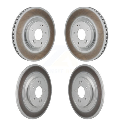 Coated Disc Brake Rotors Front Rear Kit For Hyundai Santa Cruz Fe Kia Sorento