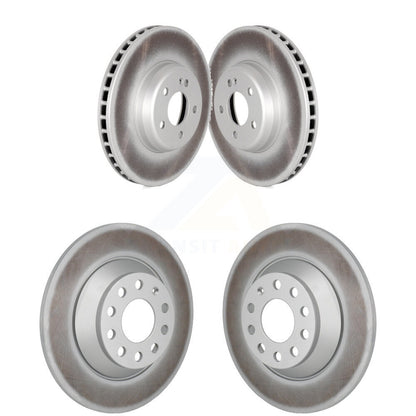 Coated Brake Rotors Front Rear Kit For Mercedes-Benz C300 Without Sport Package
