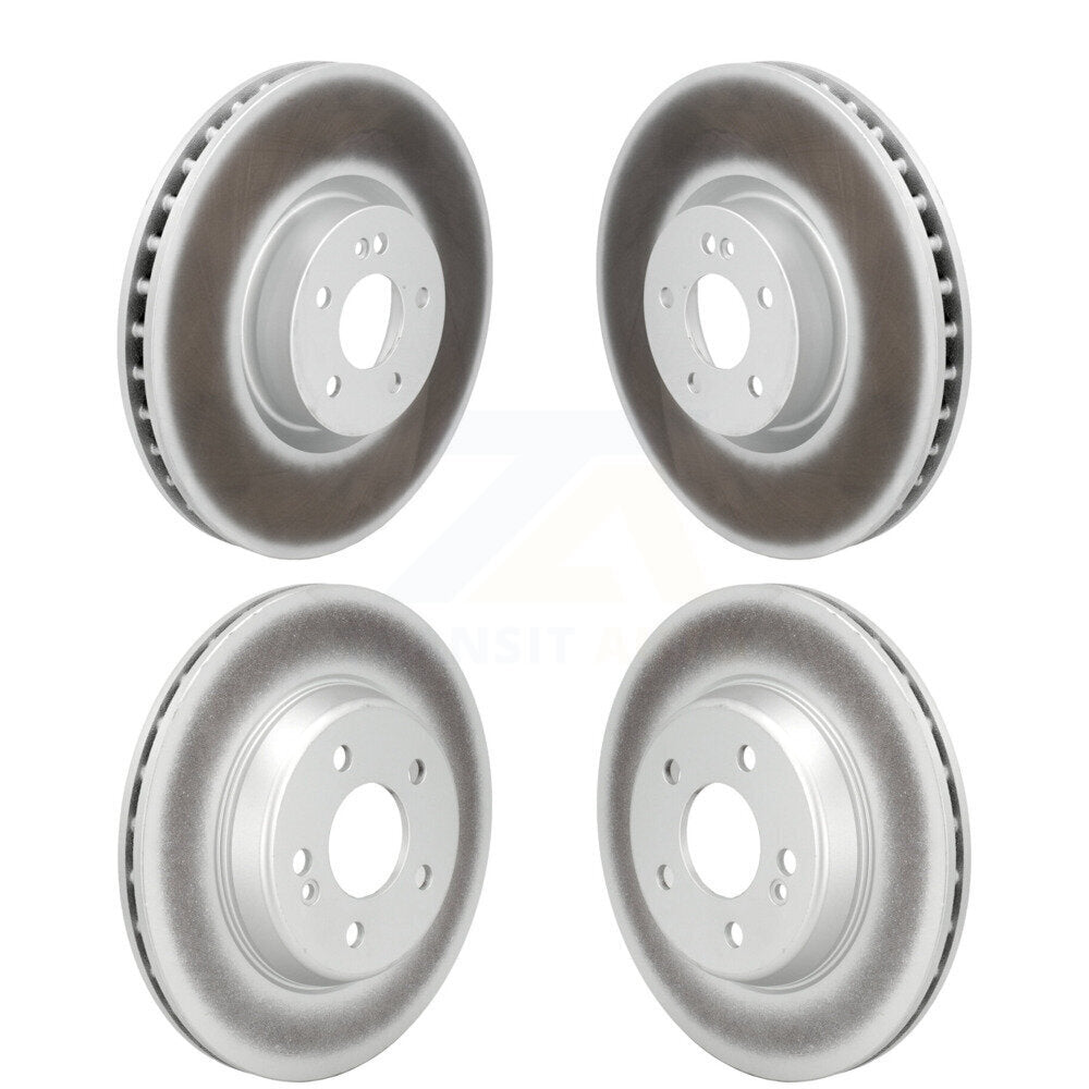 Coated Disc Brake Rotors Front Rear Kit For Mercedes-Benz E300 E350