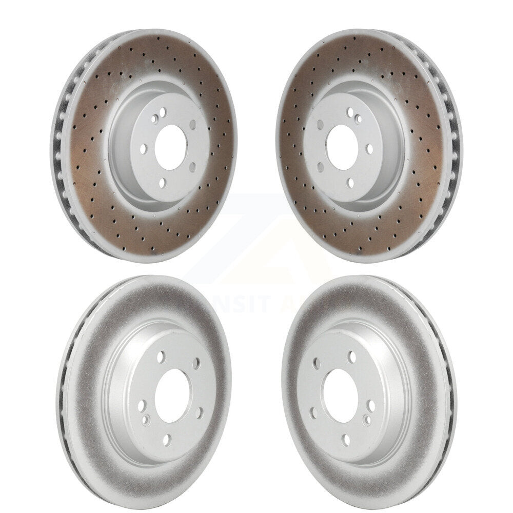 Coated Disc Brake Rotors Front Rear Kit For Mercedes-Benz E300 E350