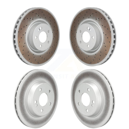 Coated Disc Brake Rotors Front Rear Kit For Mercedes-Benz E300 E350