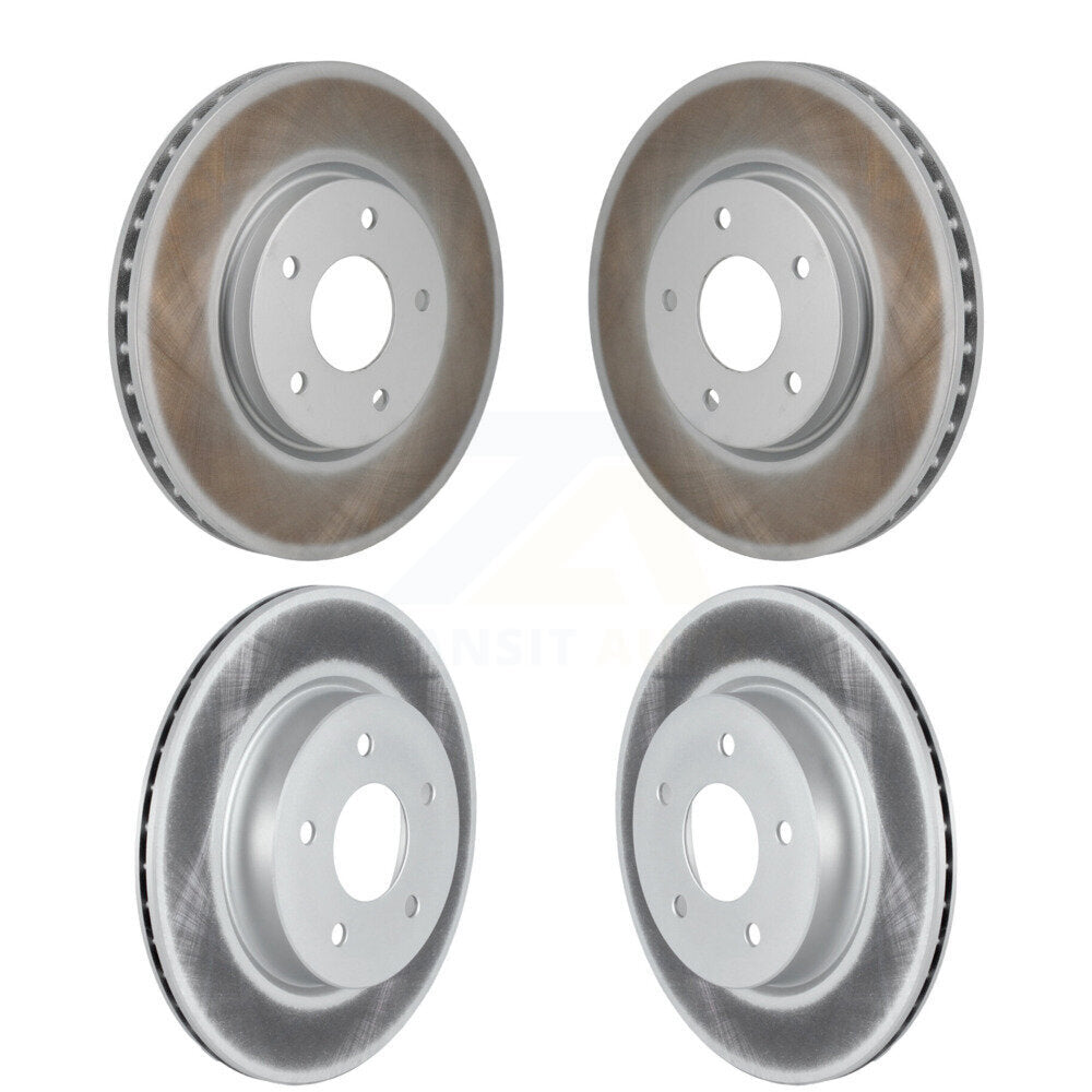 Coated Disc Brake Rotors Front Rear Kit For Nissan Rogue