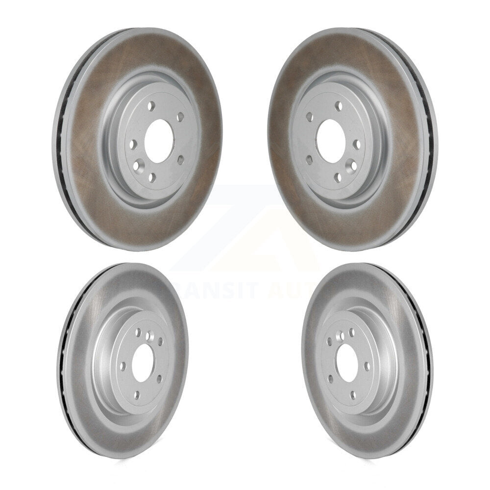 Coated Disc Brake Rotors Front Rear Kit For 2016-2018 Jaguar XF 2.0L