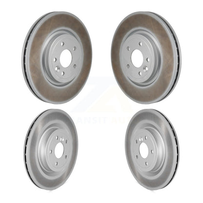 Coated Disc Brake Rotors Front Rear Kit For 2016-2018 Jaguar XF 2.0L