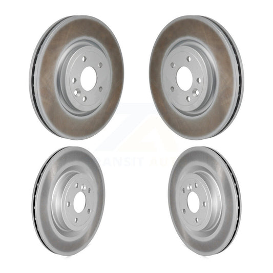 Coated Disc Brake Rotors Front Rear Kit For 2016-2018 Jaguar XF 2.0L