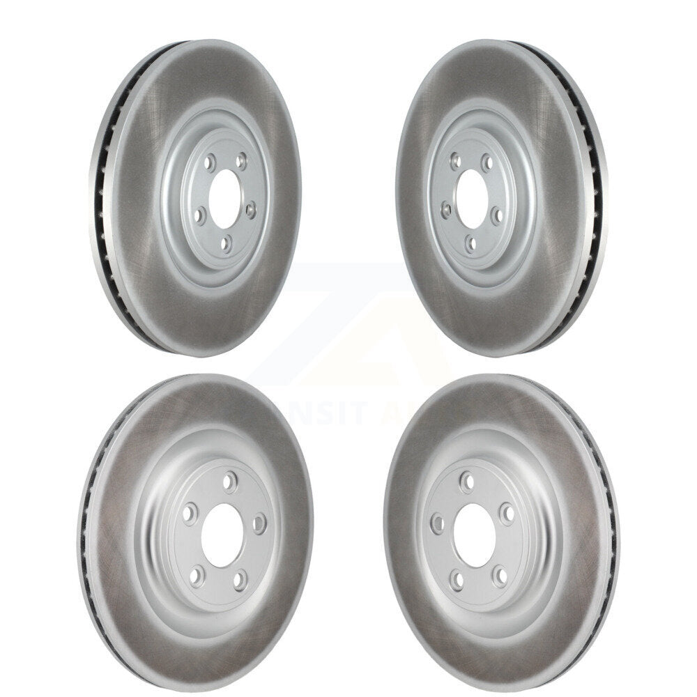 Coated Disc Brake Rotors Front Rear Kit For Jaguar XJ