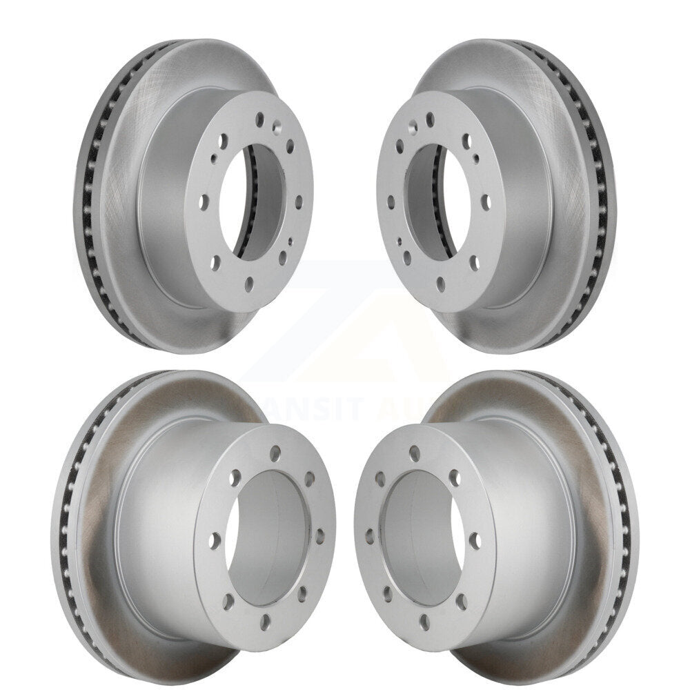 Coat Disc Brake Rotors Front Rear Kit For GMC Sierra 3500 HD Chevrolet Silverado