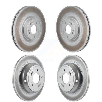 Coated Disc Brake Rotors Front Rear Kit For Hyundai Genesis G80 5.0L