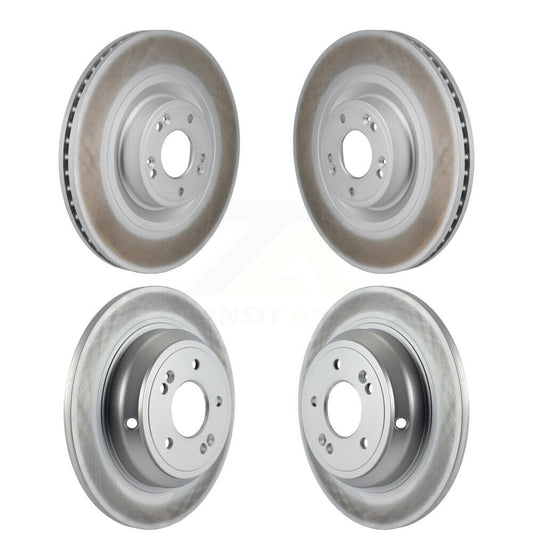Coated Disc Brake Rotors Front Rear Kit For Hyundai Genesis G80 5.0L