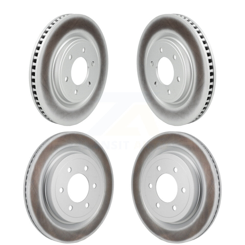 Coated Disc Brake Rotors Front Rear Kit For Ford F-150 Lightning
