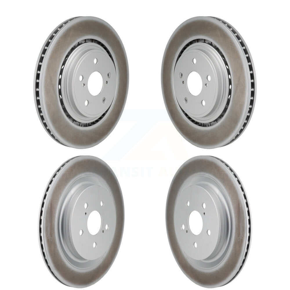 Coated Disc Brake Rotors Front Rear Kit For Toyota Highlander Lexus RX350 RX350h
