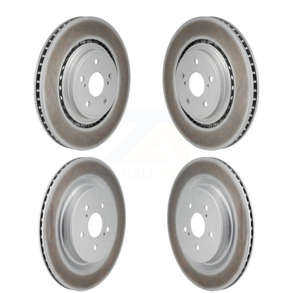 Coated Disc Brake Rotors Front Rear Kit For Toyota Highlander Lexus RX350 RX350h