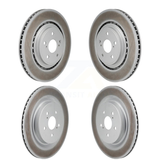 Coated Disc Brake Rotors Front Rear Kit For Toyota Highlander Lexus RX350 RX350h