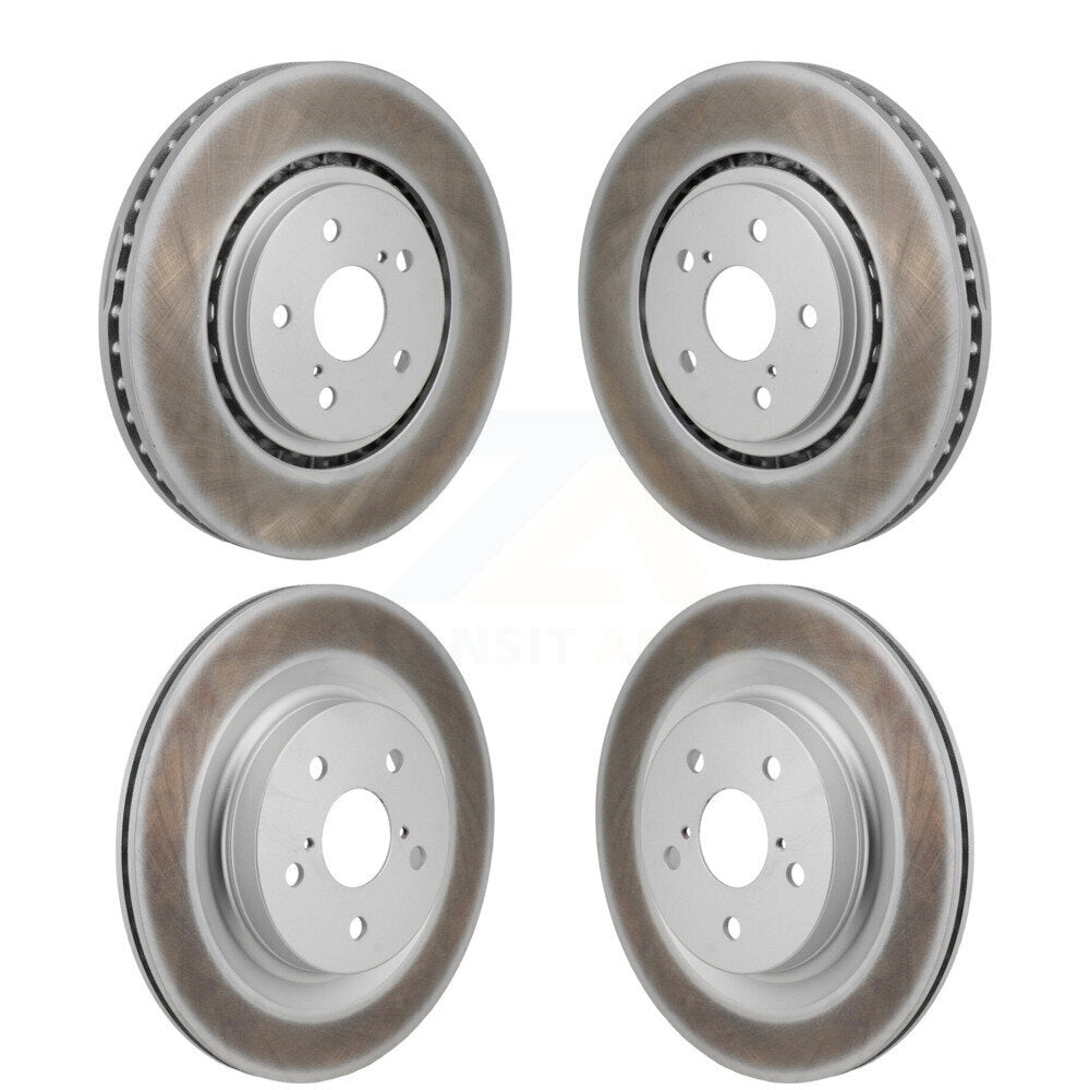 Coated Brake Rotor Front Rear Kit For Toyota Sienna RAV4 Prime bZ4X Subaru Lexus